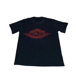 1985 NIKE AIR JORDAN WINGS LOGO T-SHIRT OG SIZE XL Black Red Rare Collection